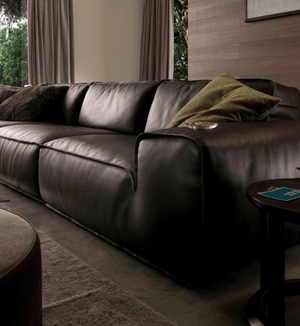 Aventura One-Arm Sofa + Ottoman - Euro Living Furniture