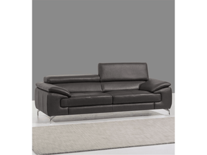 Alpha Leather Sofa Set in Slate Grey - Euro Living Furniture