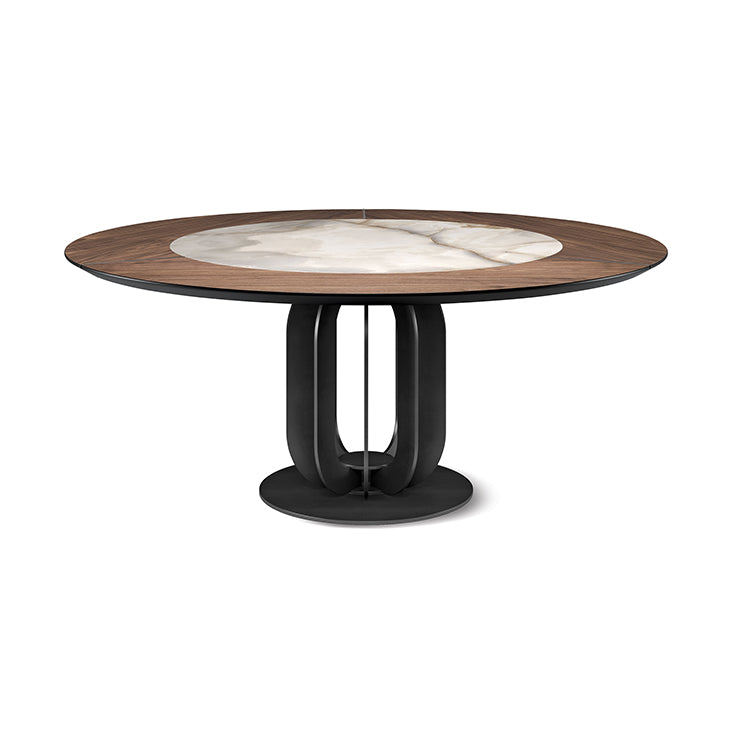 Soho Ker Wood Dining Table - 70"Dia - Euro Living Furniture