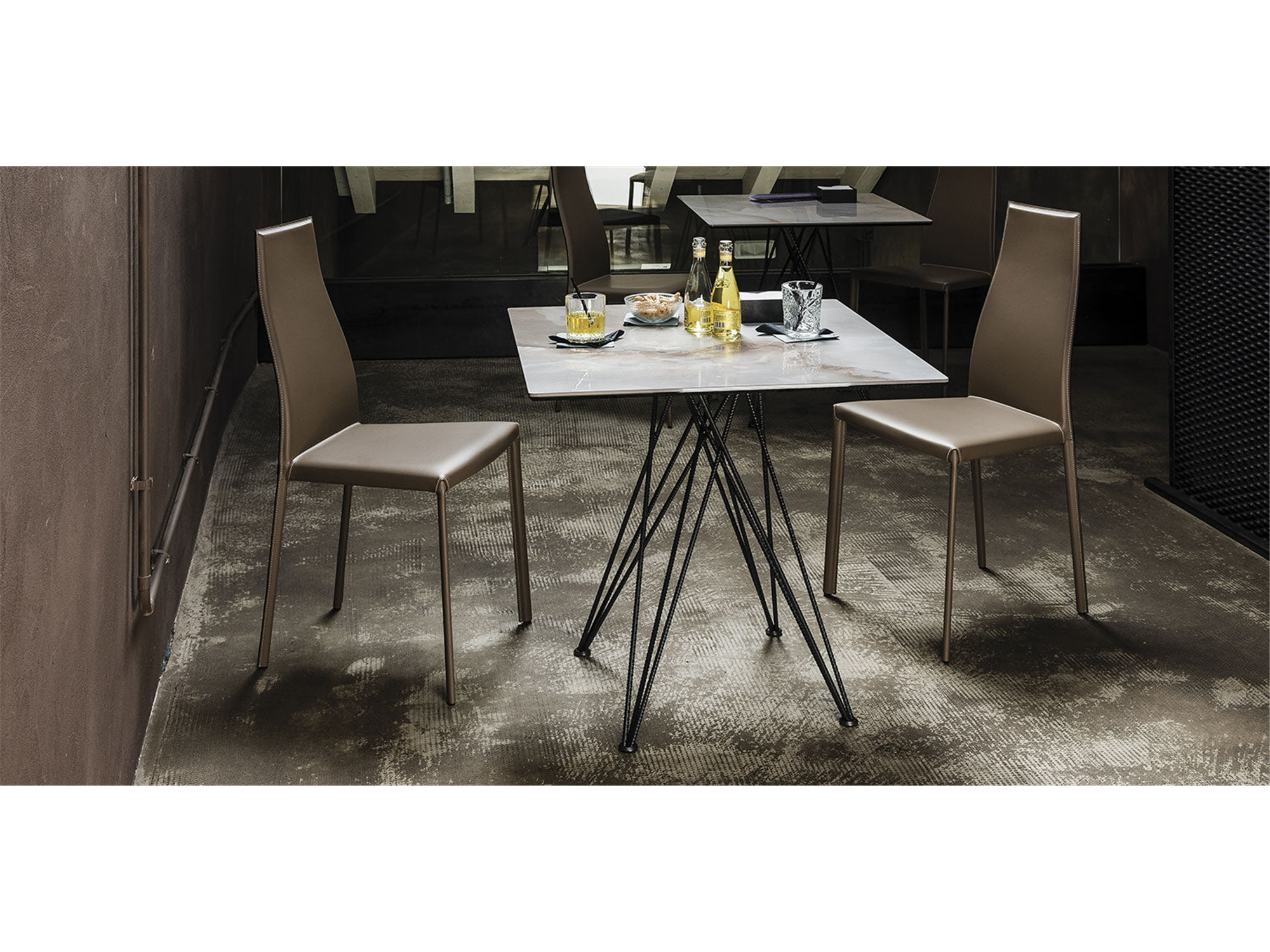 Ralph Keramik Bistrot Table - Euro Living Furniture