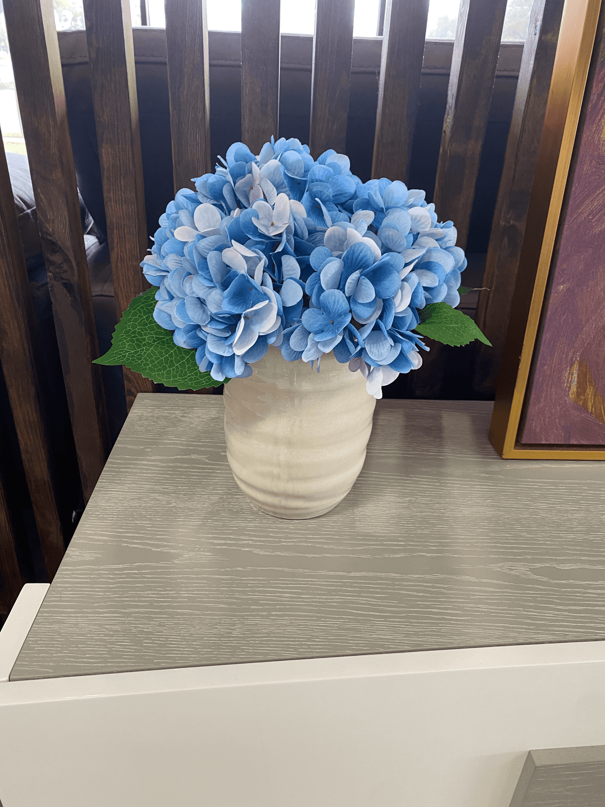 Blue Flower Vase - Euro Living Furniture