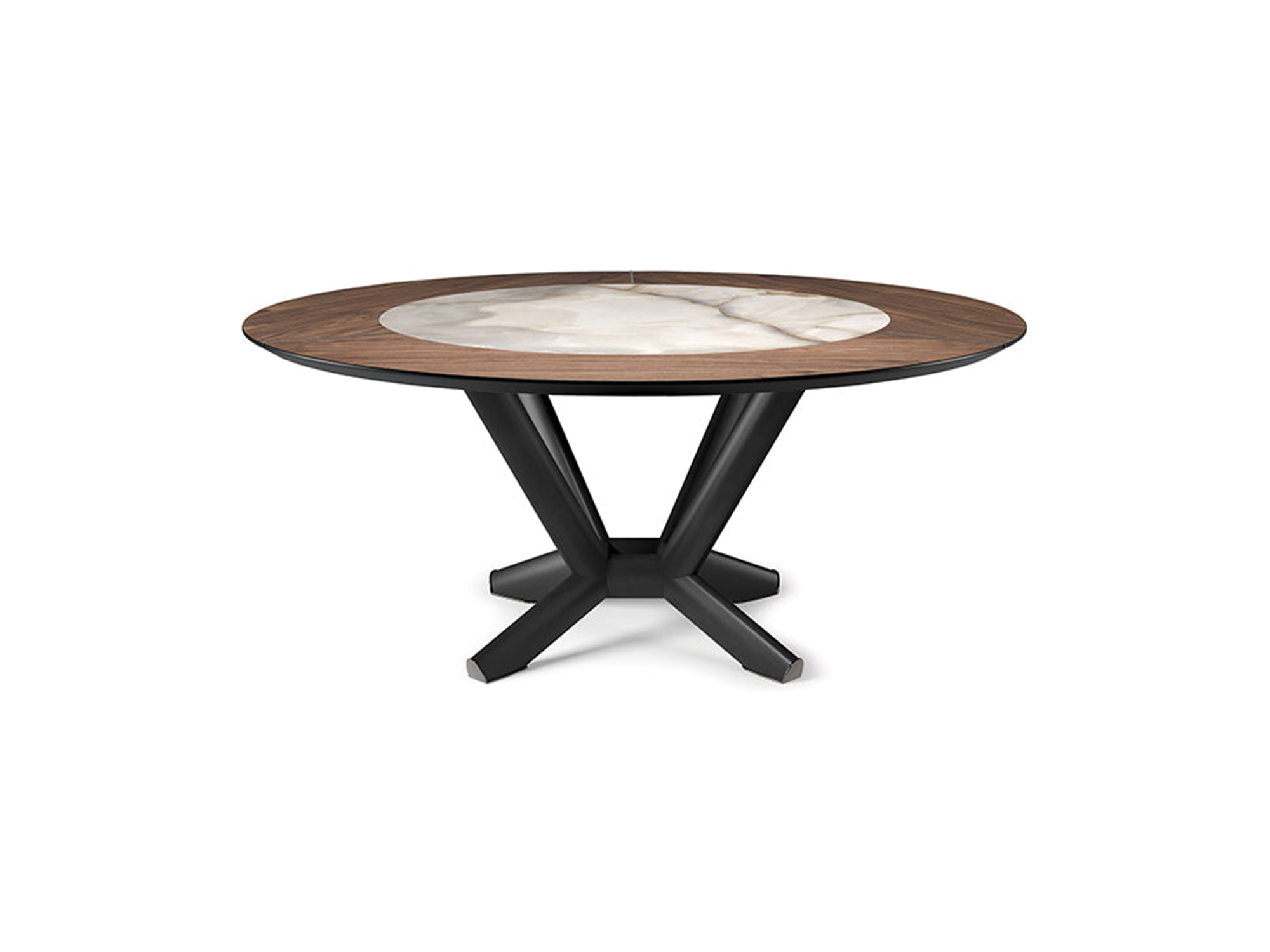 Planer Ker-Wood Round Dining Table - 86"Dia - Euro Living Furniture