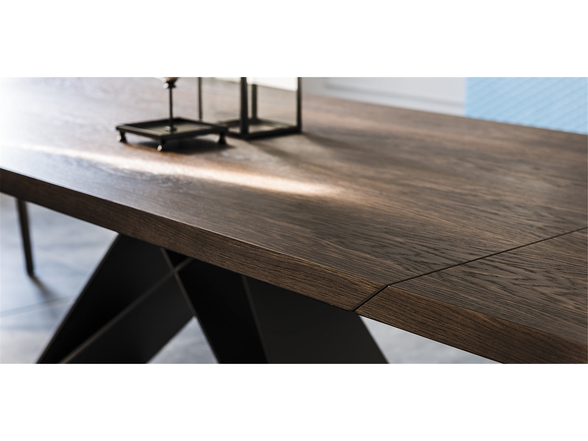 Premier Wood Drive Dining Table - 78"W - Euro Living Furniture