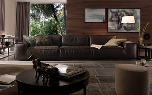 Aventura One-Arm Sofa + Ottoman - Euro Living Furniture