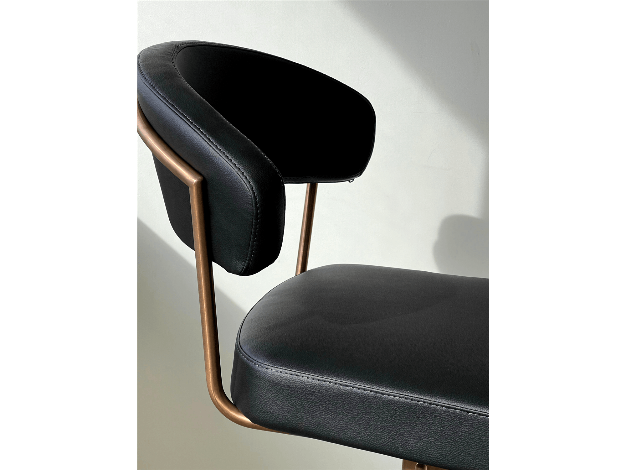 Nova Barstool Black/Rose Gold - Euro Living Furniture