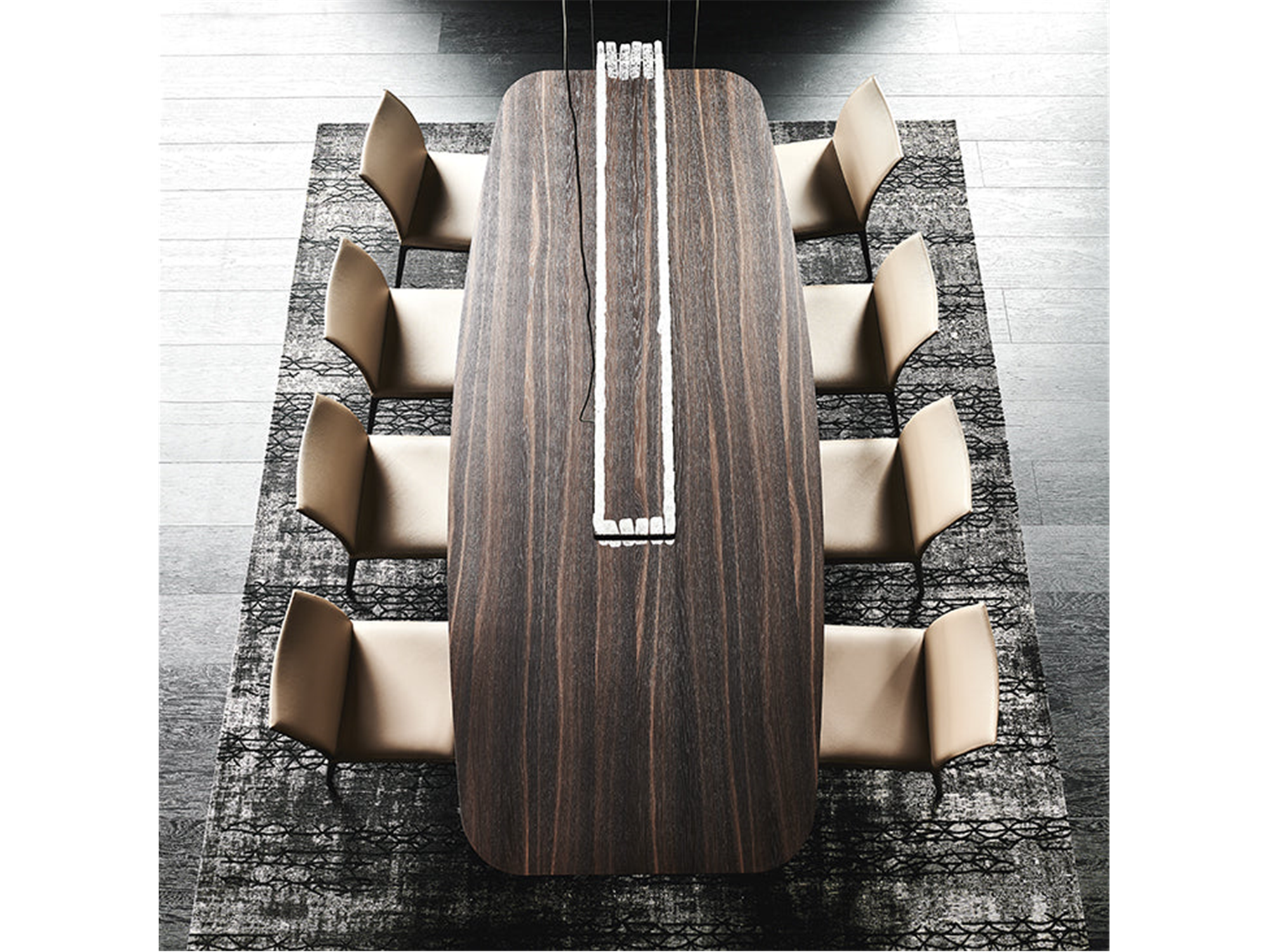 Skorpio Wood Master Dining Table - 118"W - Euro Living Furniture