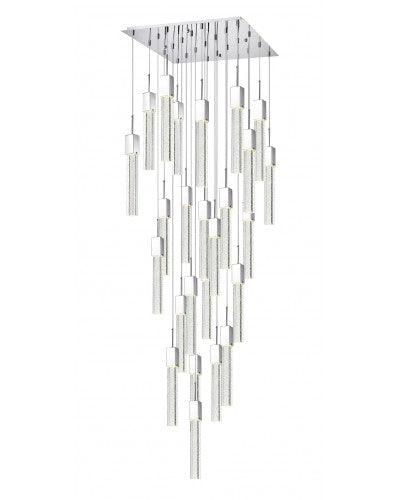 KAY - LED LIGHT CASCADING - SQUARE CRYSTAL PENDANTS - Euro Living Furniture