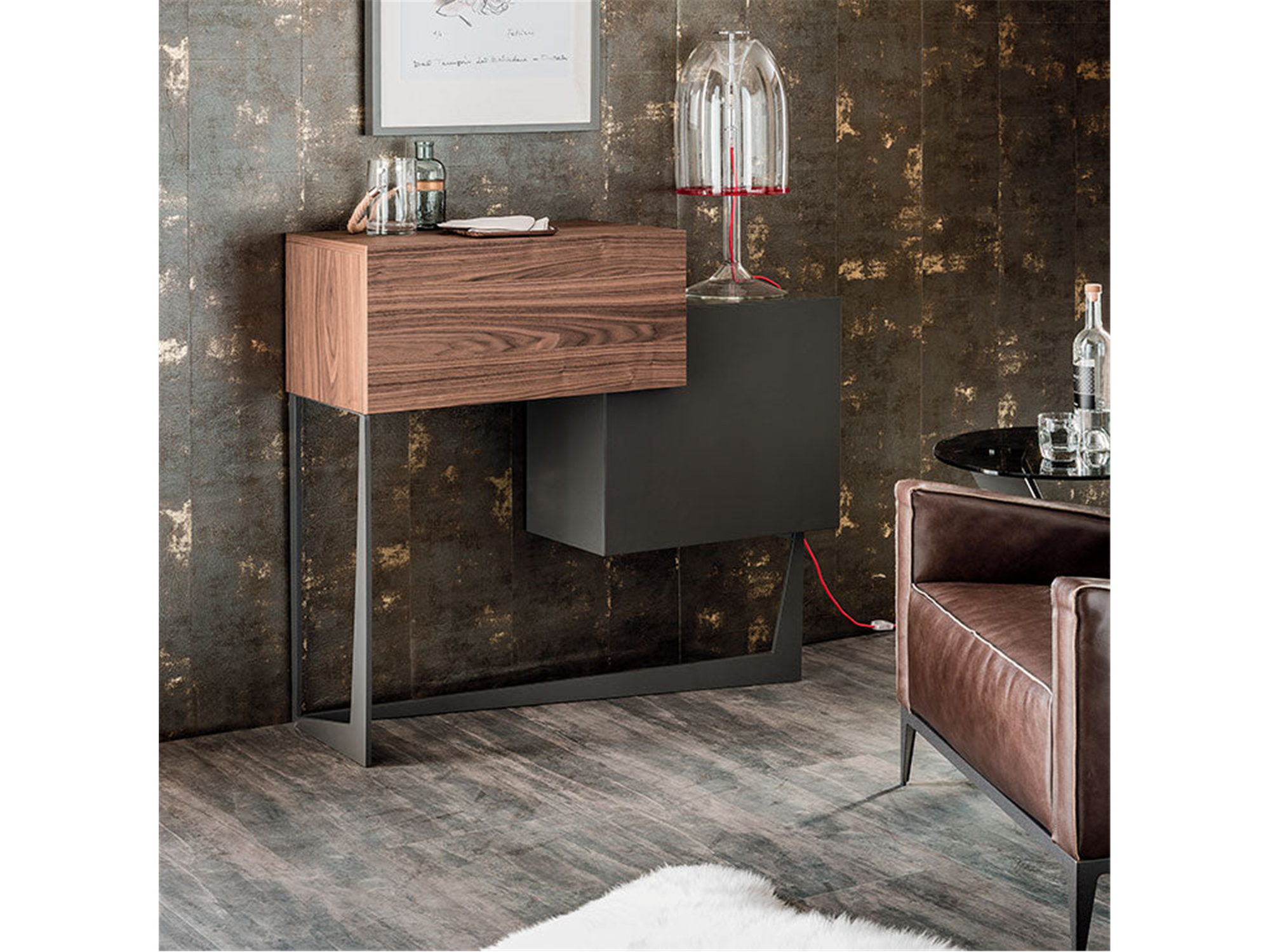 Portos Bar Cabinet - Euro Living Furniture