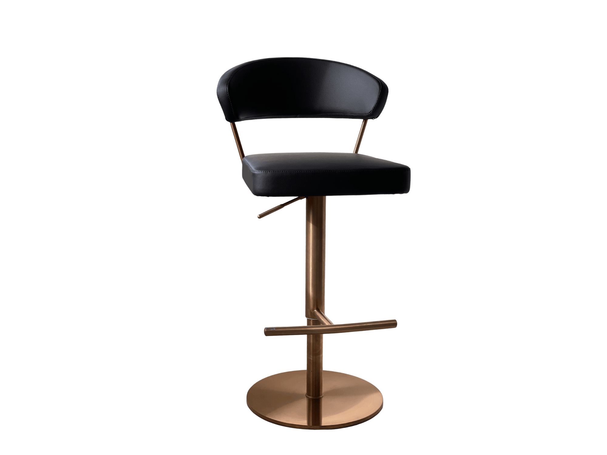 Nova Barstool Black/Rose Gold - Euro Living Furniture