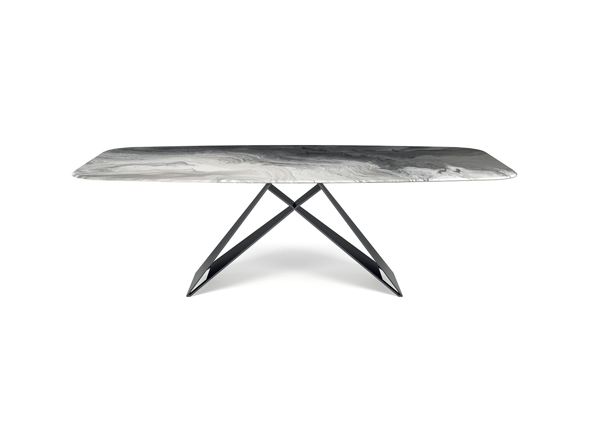 Premier CrystalArt Dining Table - 118"W - Euro Living Furniture