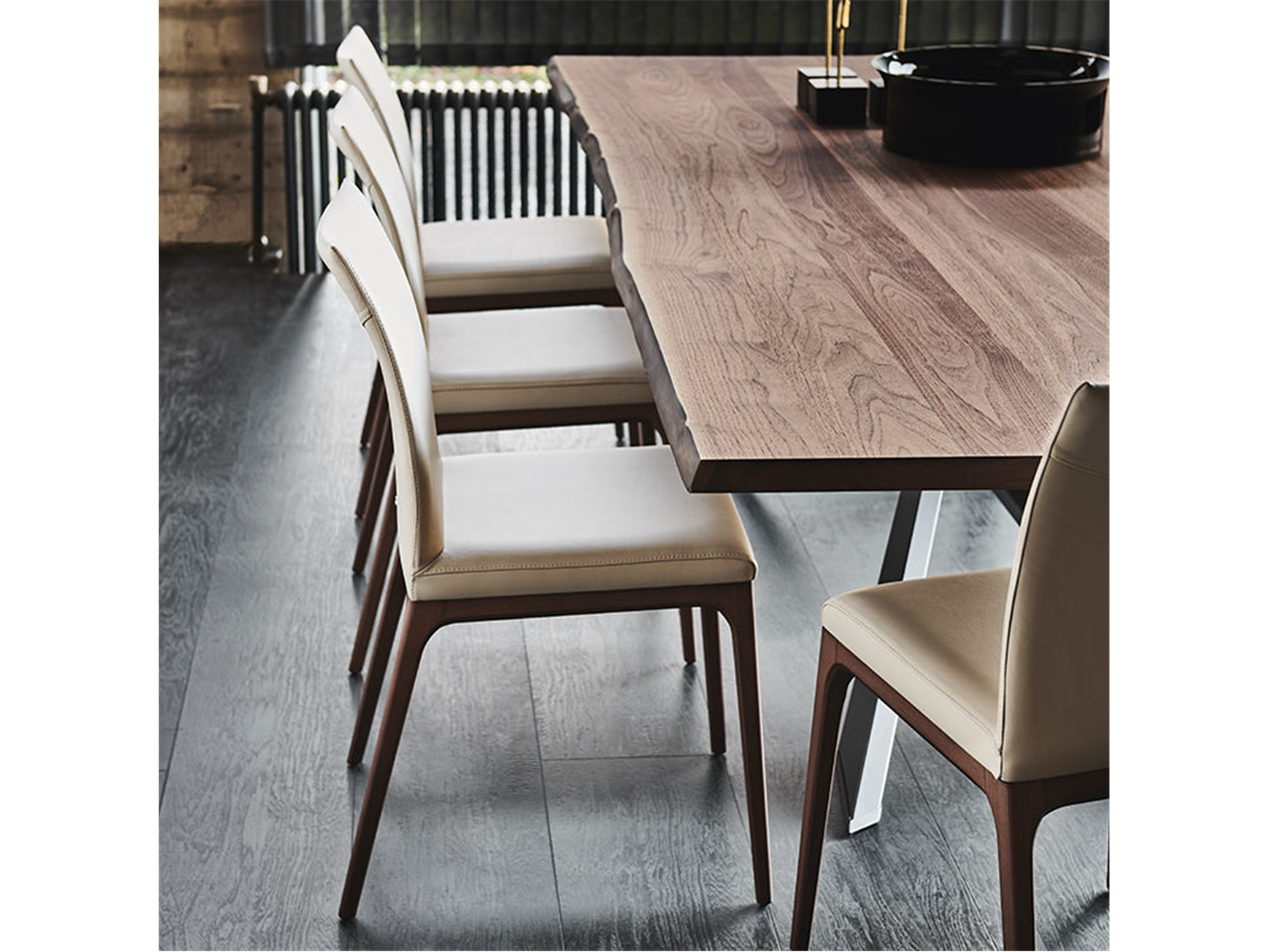 Spyder Wood Dining Table - 118"W - Euro Living Furniture