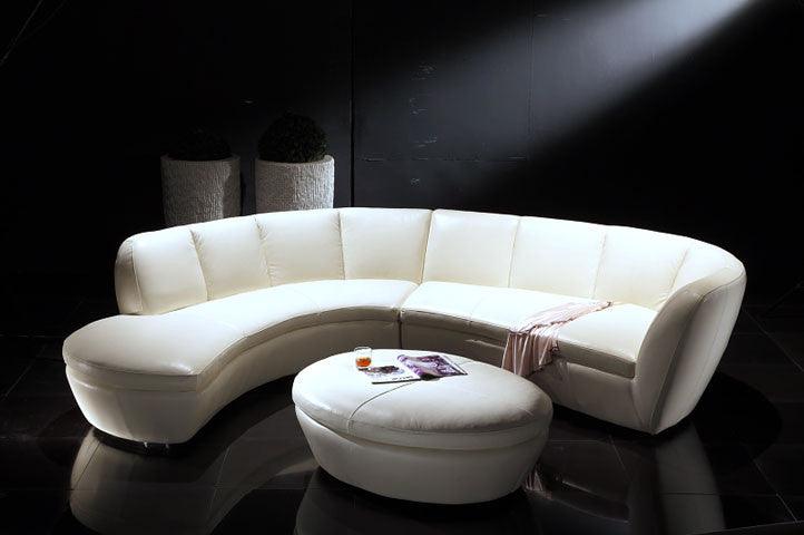 Crescent Leather Sectional - Euro Living Furniture