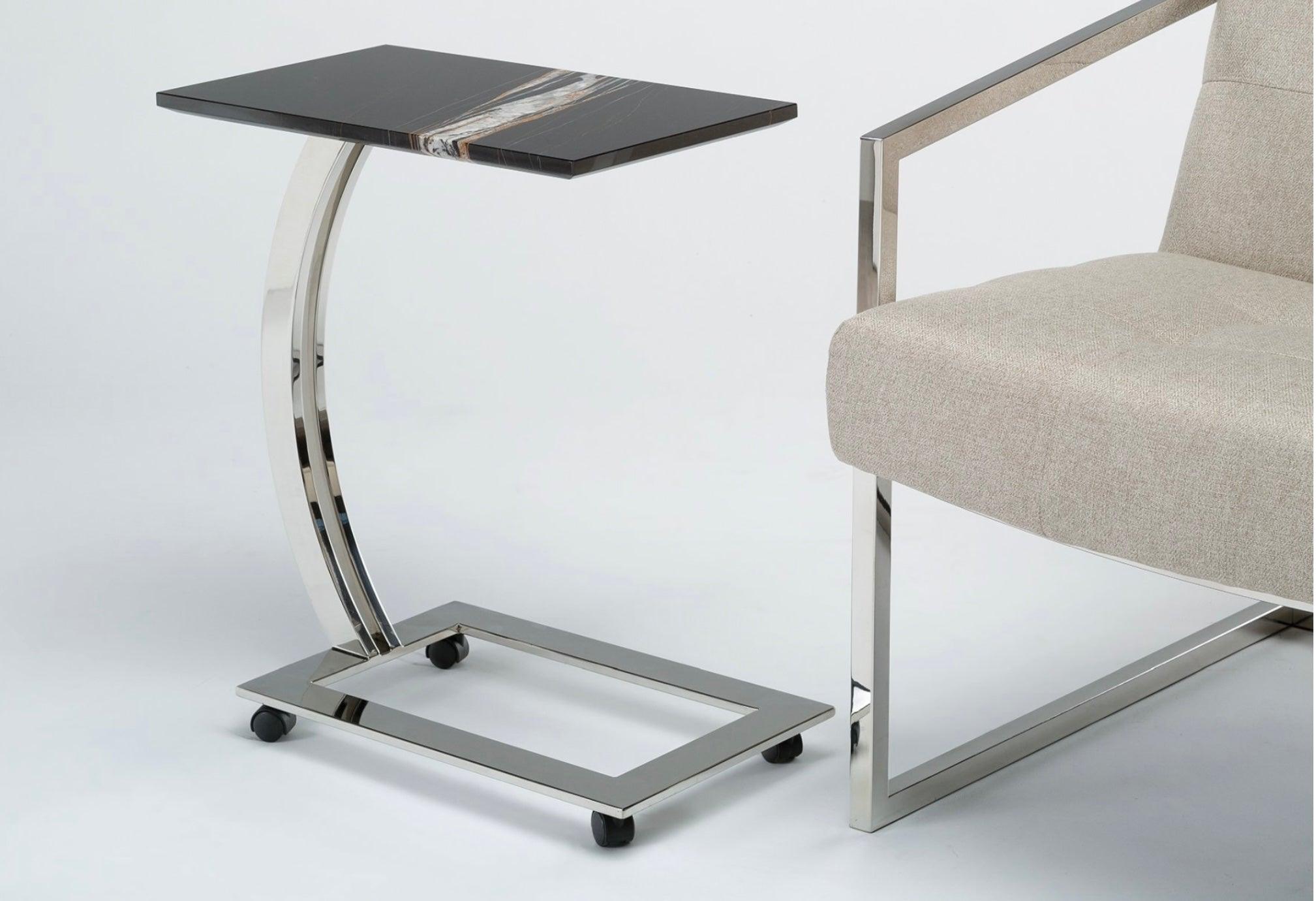 Swam accent italian marble table - Euro Living Furniture