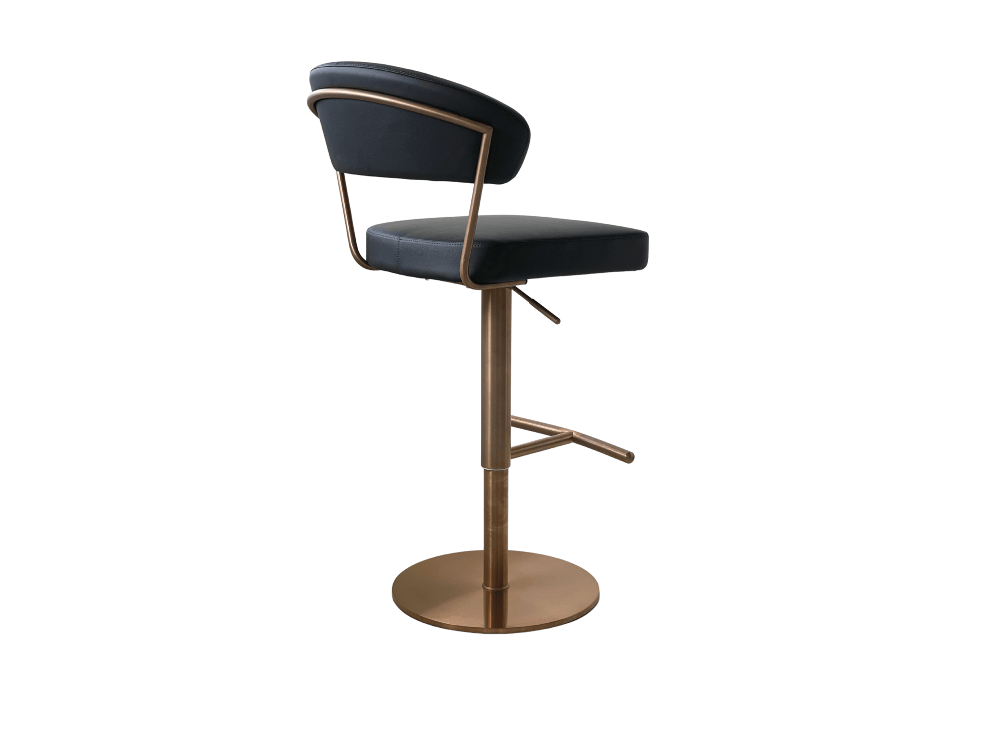 Nova Barstool Black/Rose Gold - Euro Living Furniture