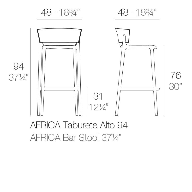 Rica Bar Stool Outdoor - Euro Living Furniture