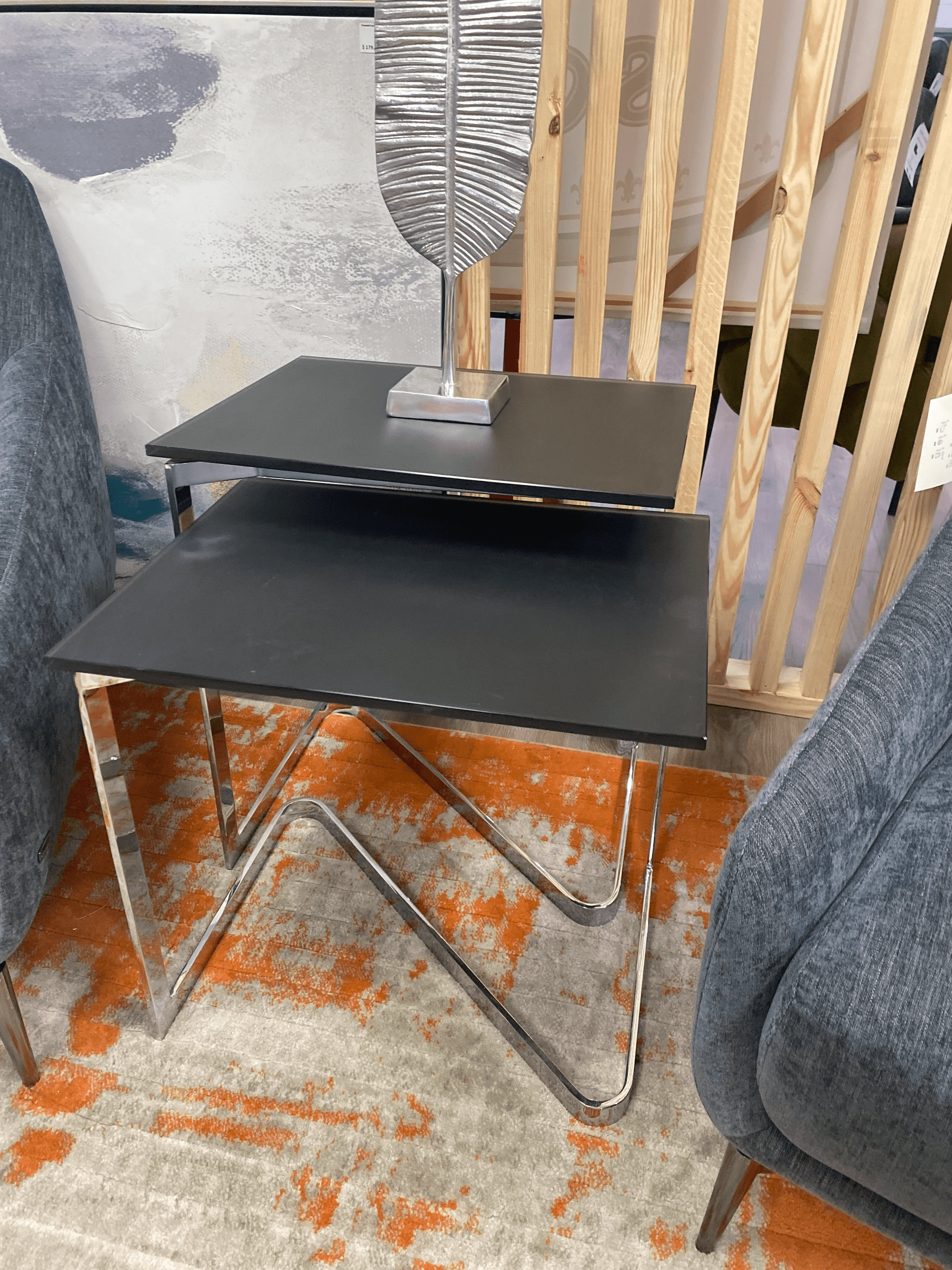 Glass Nesting Tables - Euro Living Furniture