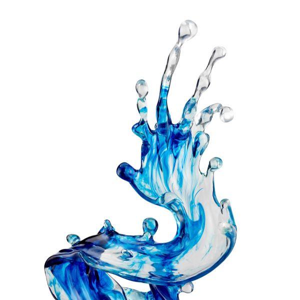 Blue Wave Sculpture - 21" - Euro Living Furniture