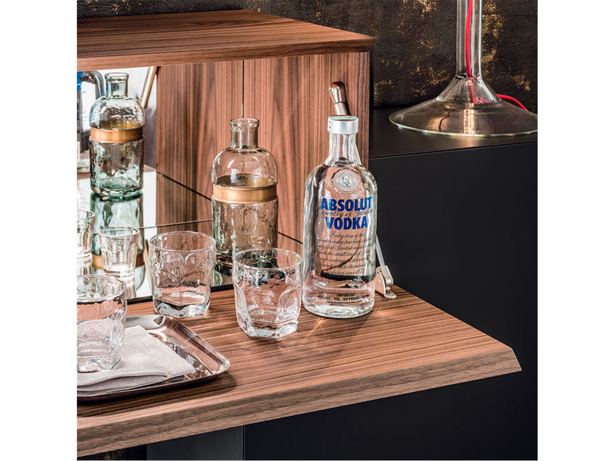 Portos Bar Cabinet - Euro Living Furniture