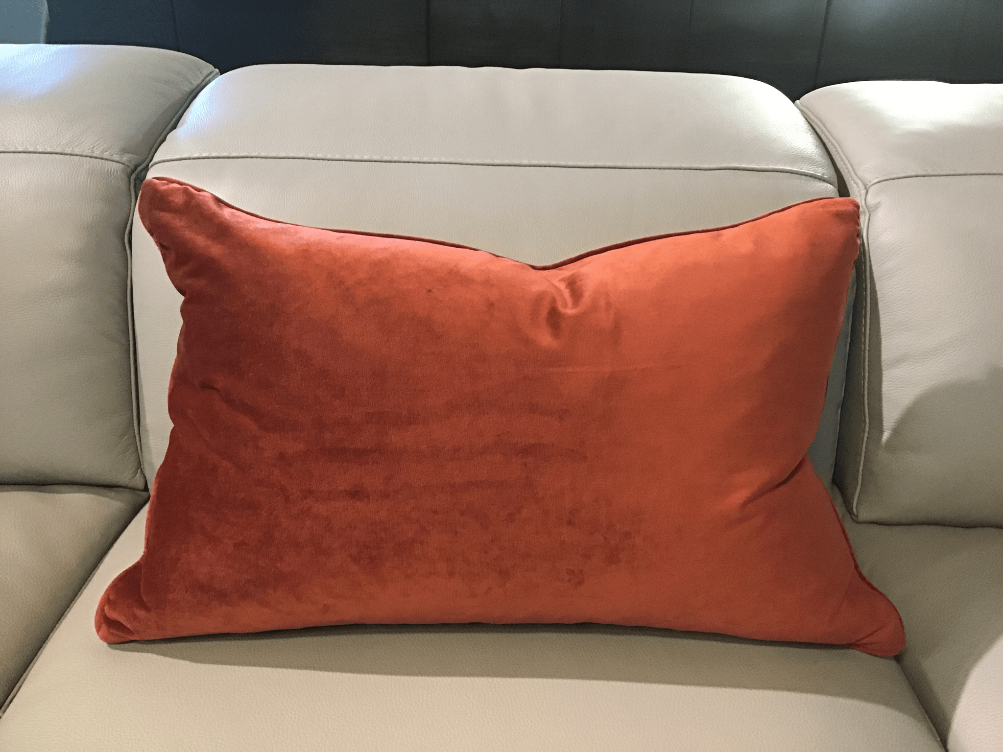 Elite Home Rectangular Pillow, Orange velvet - Euro Living Furniture