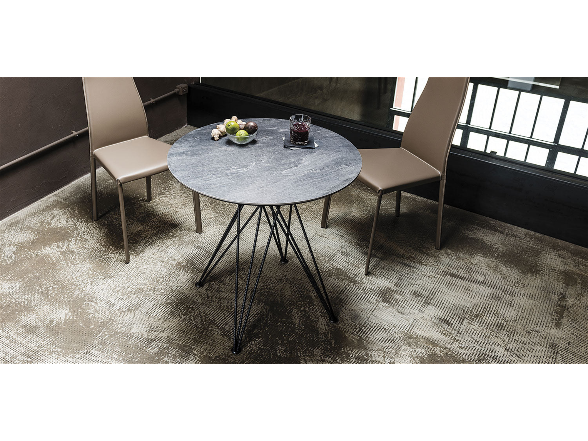Ralph Keramik Bistrot Table - Euro Living Furniture