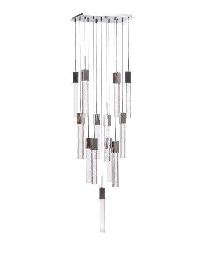 KAY - LED LIGHT CASCADING - SQUARE CRYSTAL PENDANTS - Euro Living Furniture