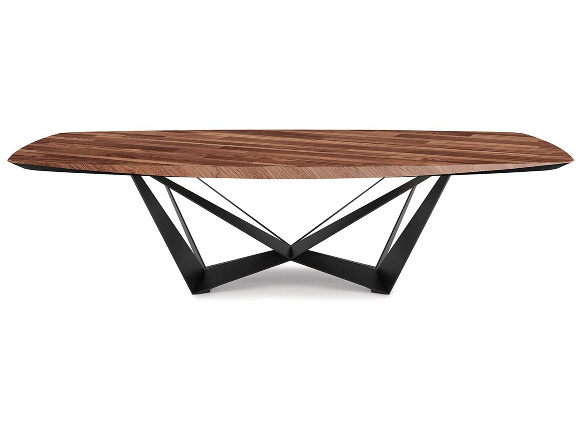 Skorpio Wood Barrel Dining Table - 118"W - Euro Living Furniture