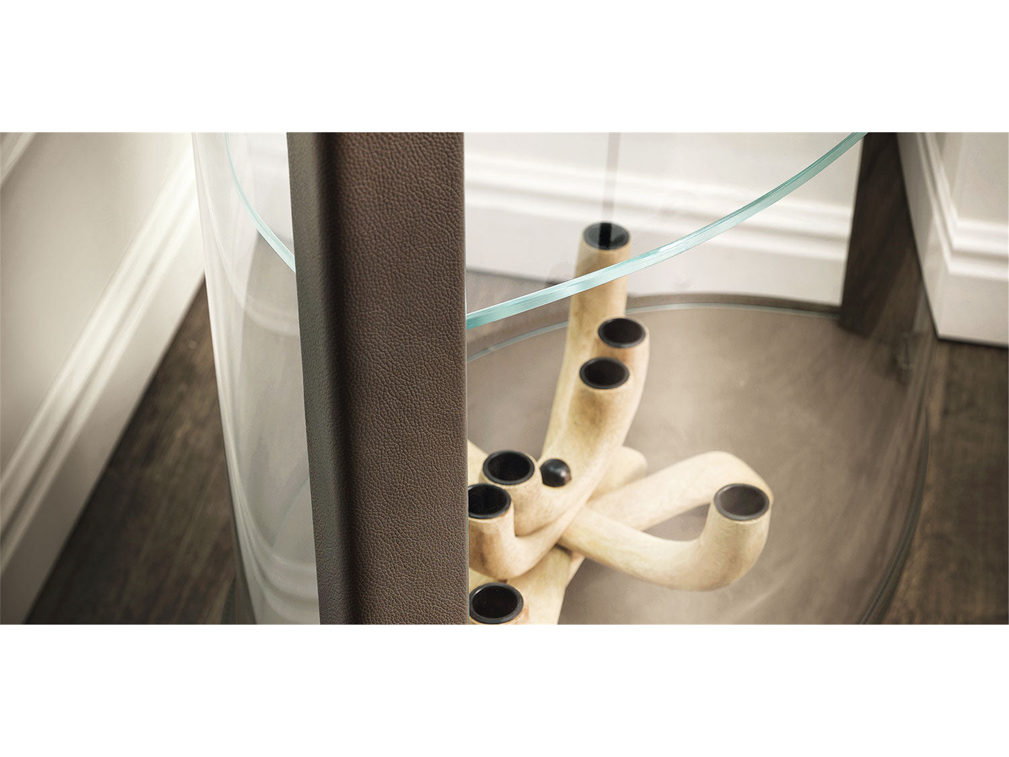 Saba Swiveling Curio - Euro Living Furniture