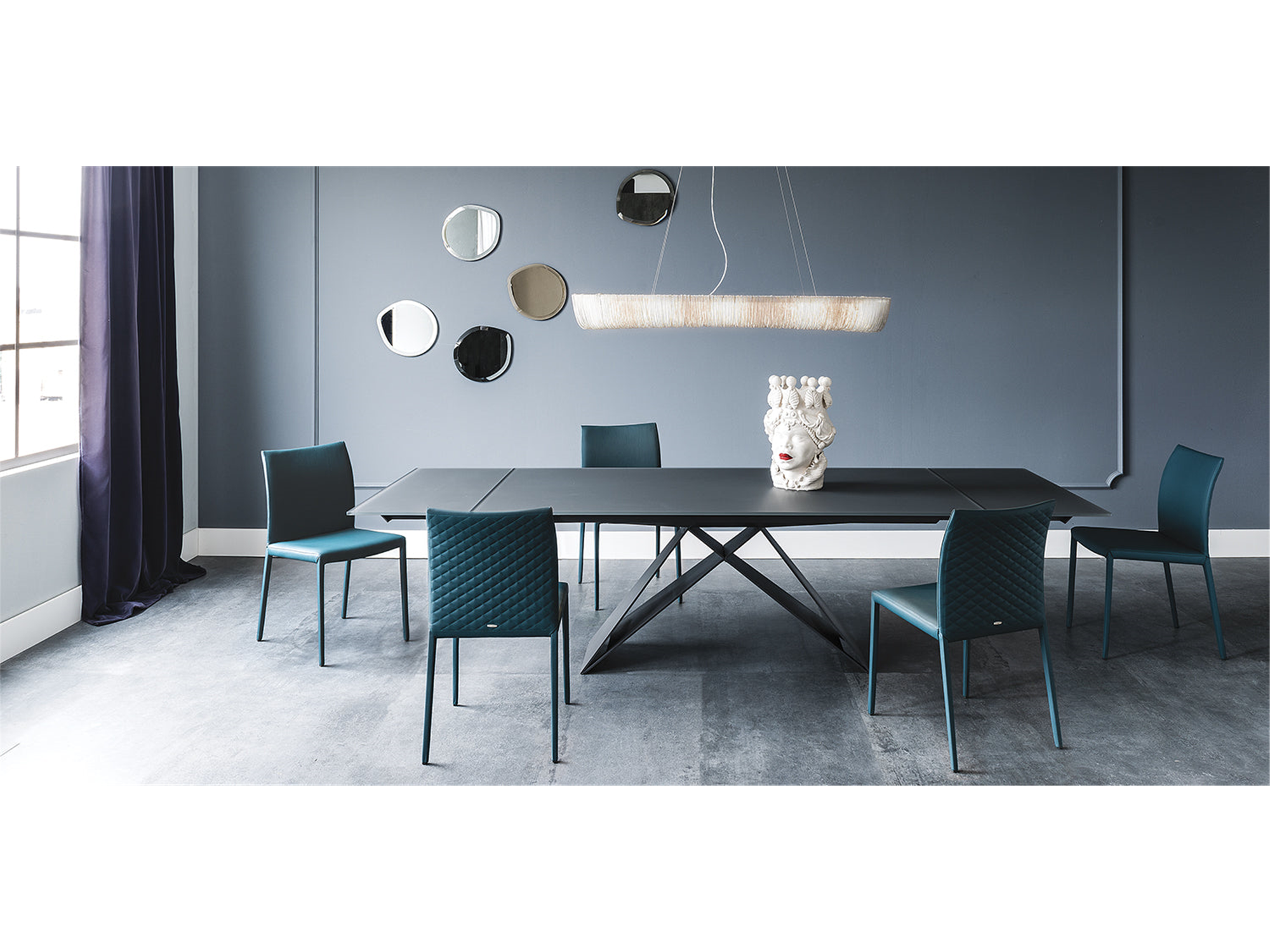 Premier Drive Dining Table - 78"W - Euro Living Furniture