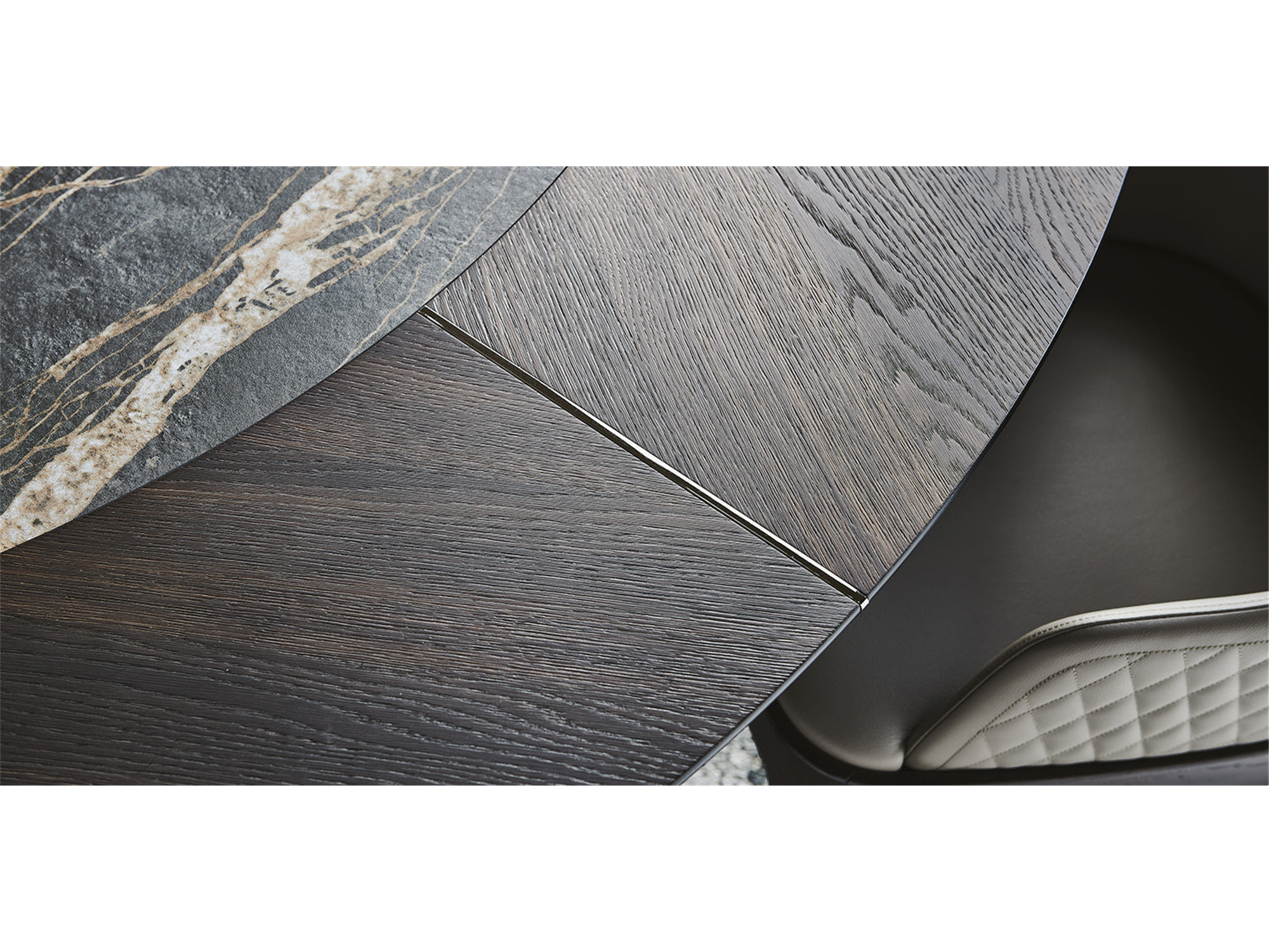 Skorpio Ker-Wood Round Dining Table - 86"Dia - Euro Living Furniture