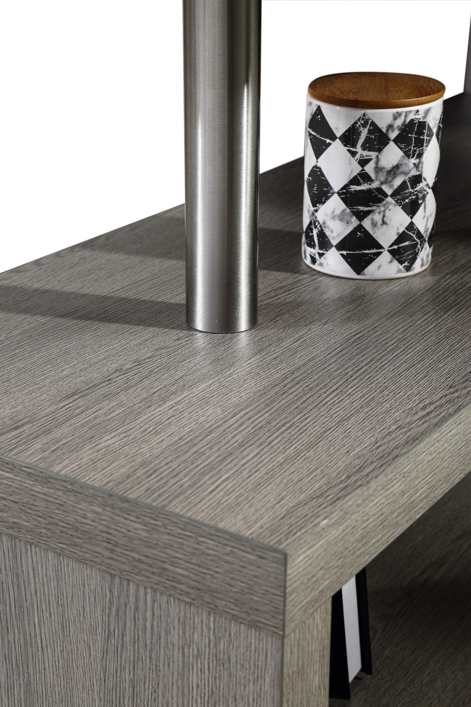 Anna Modern Office Desk in Matte Grey - Euro Living Furniture