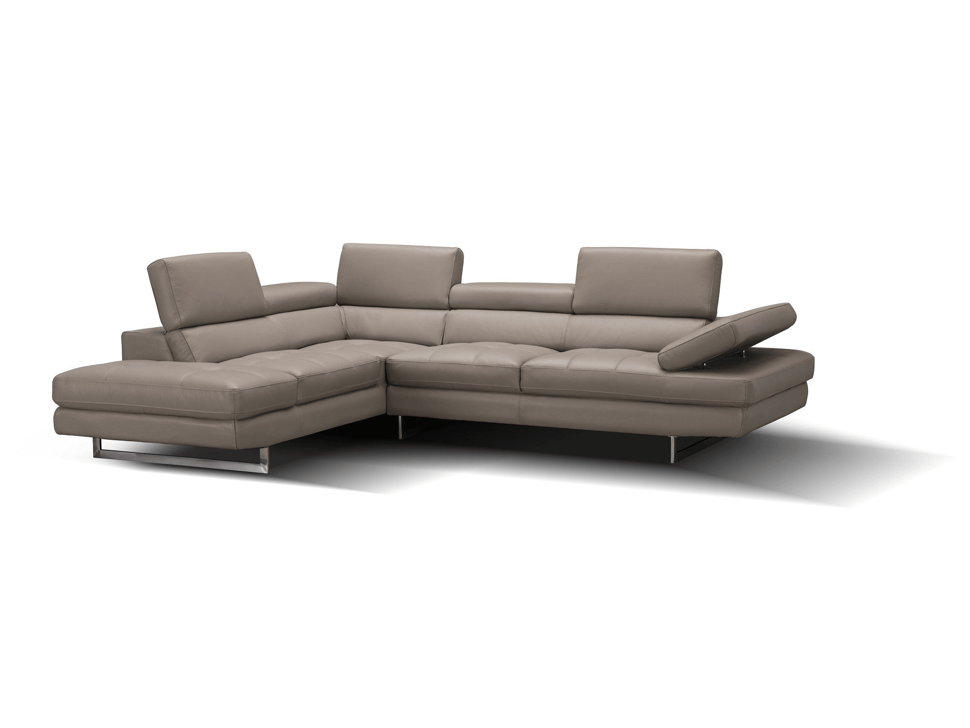 Modernology Italian Leather Sectional in Peanut - Euro Living Furniture