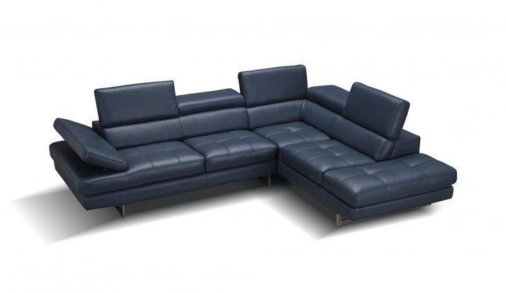 Agata Italian Leather Sectional - Euro Living Furniture
