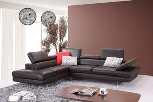 Agata Italian Leather Sectional - Euro Living Furniture