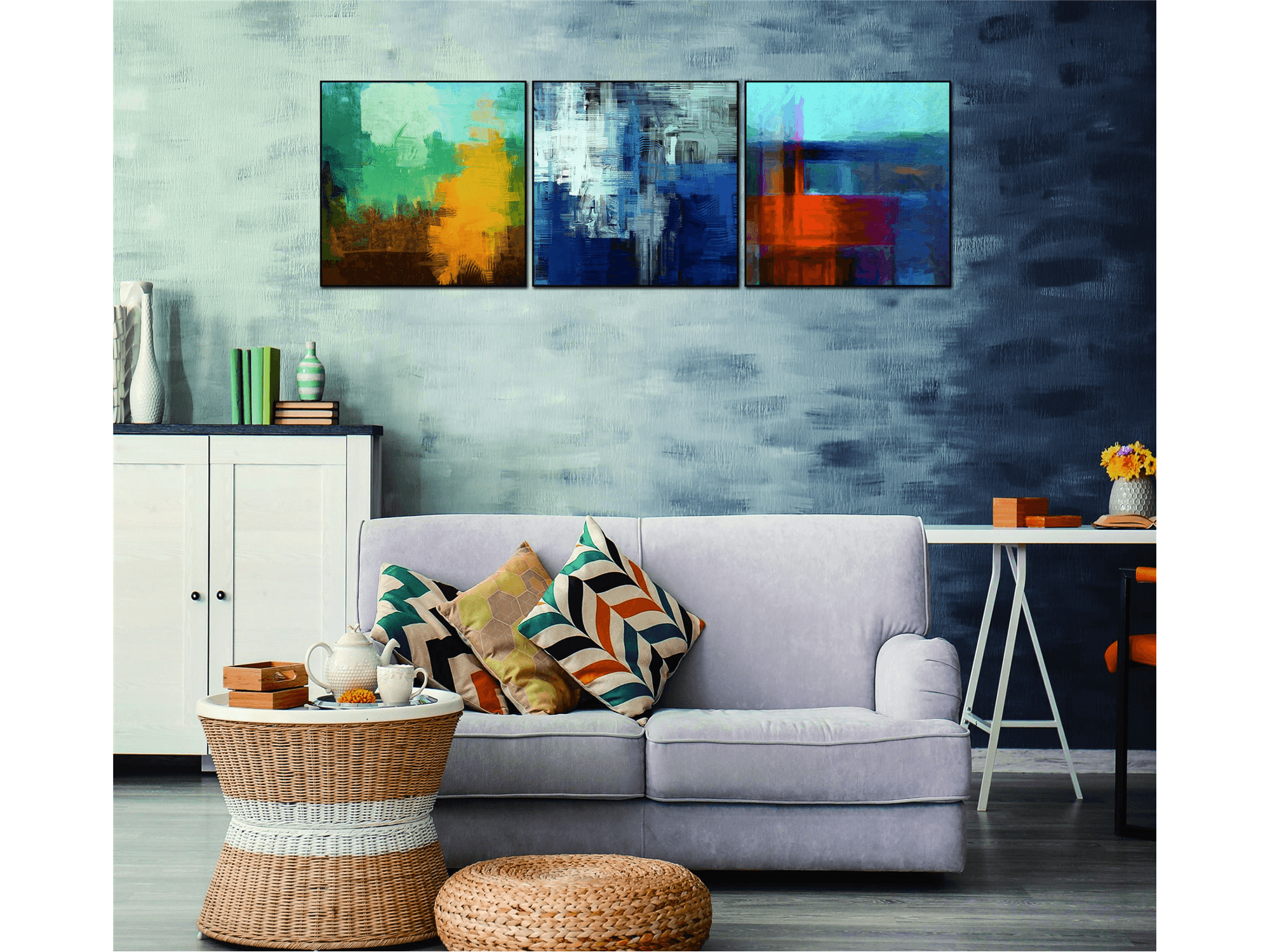 Curtis Canvas Wall Art - Euro Living Furniture