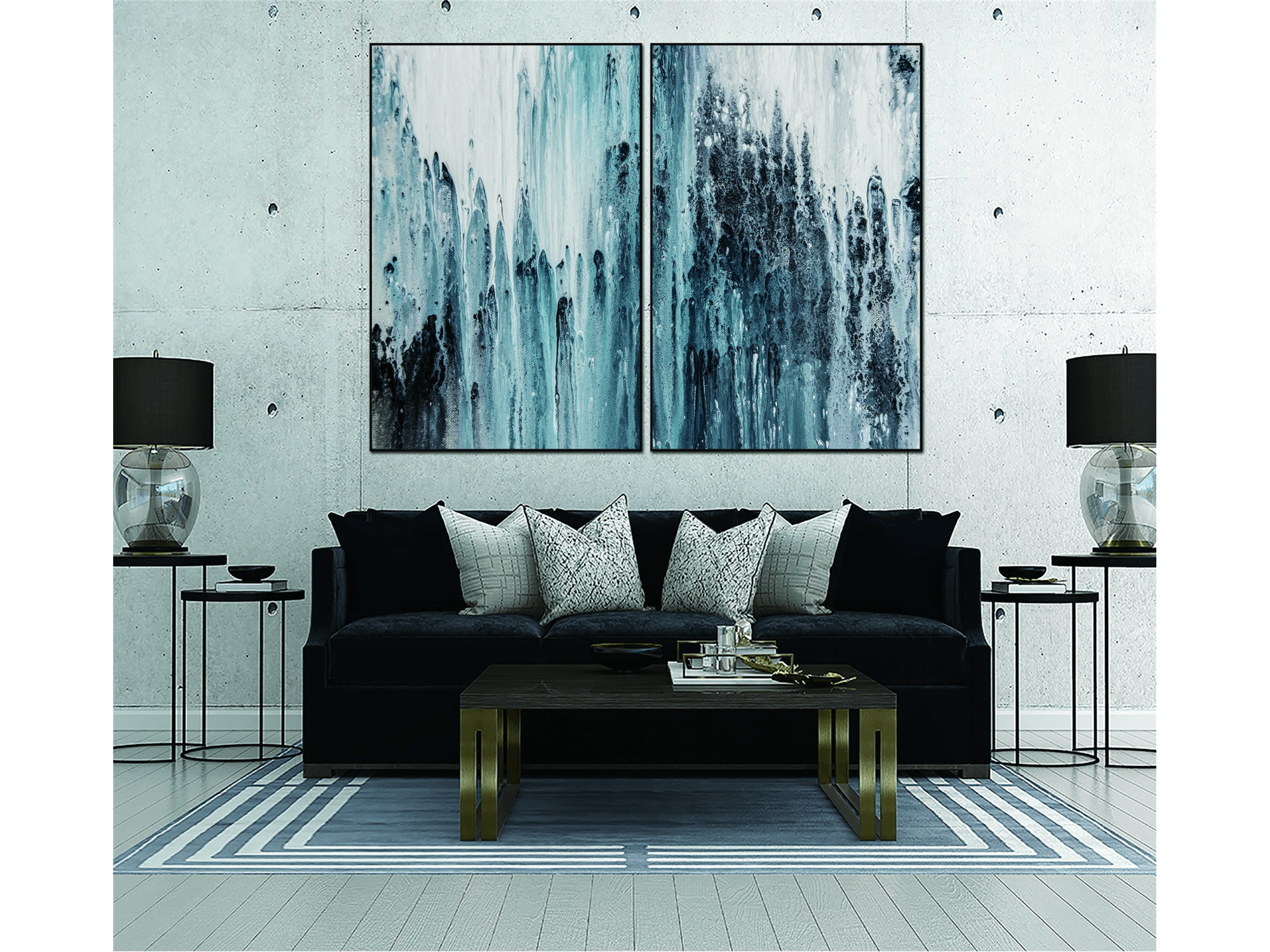 Stirling Canvas Wall Art - Euro Living Furniture