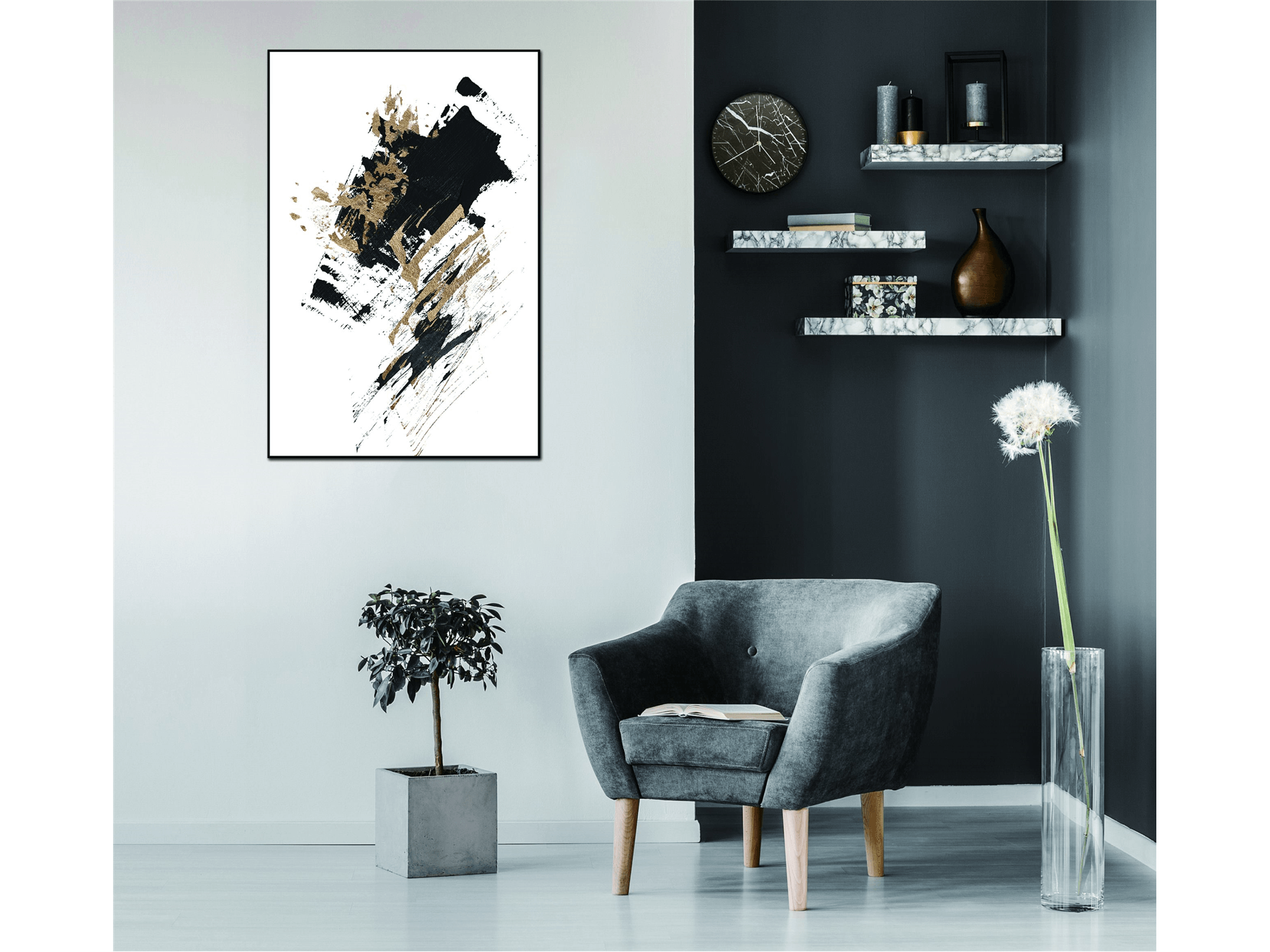 Willow Canvas Wall Art - Euro Living Furniture