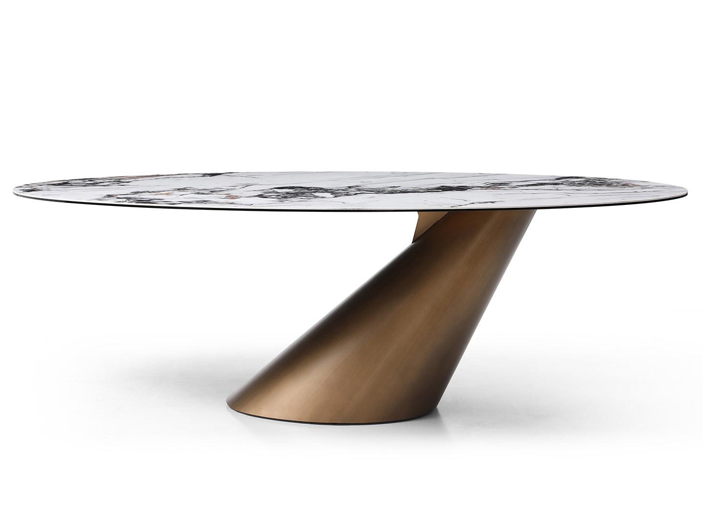 Samara Dining Table Bronze - Euro Living Furniture