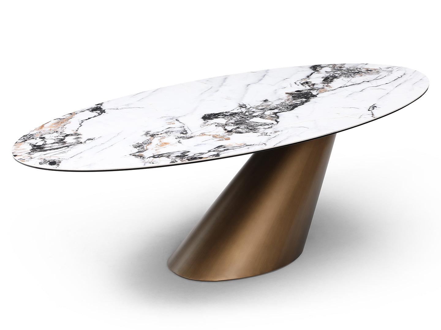 Samara Dining Table Bronze - Euro Living Furniture