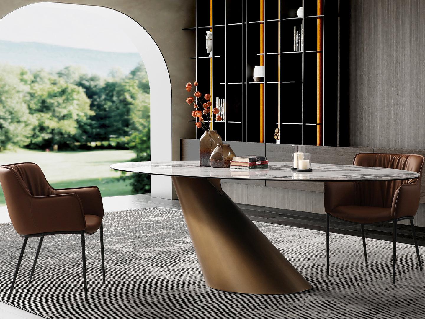 Samara Dining Table Bronze - Euro Living Furniture
