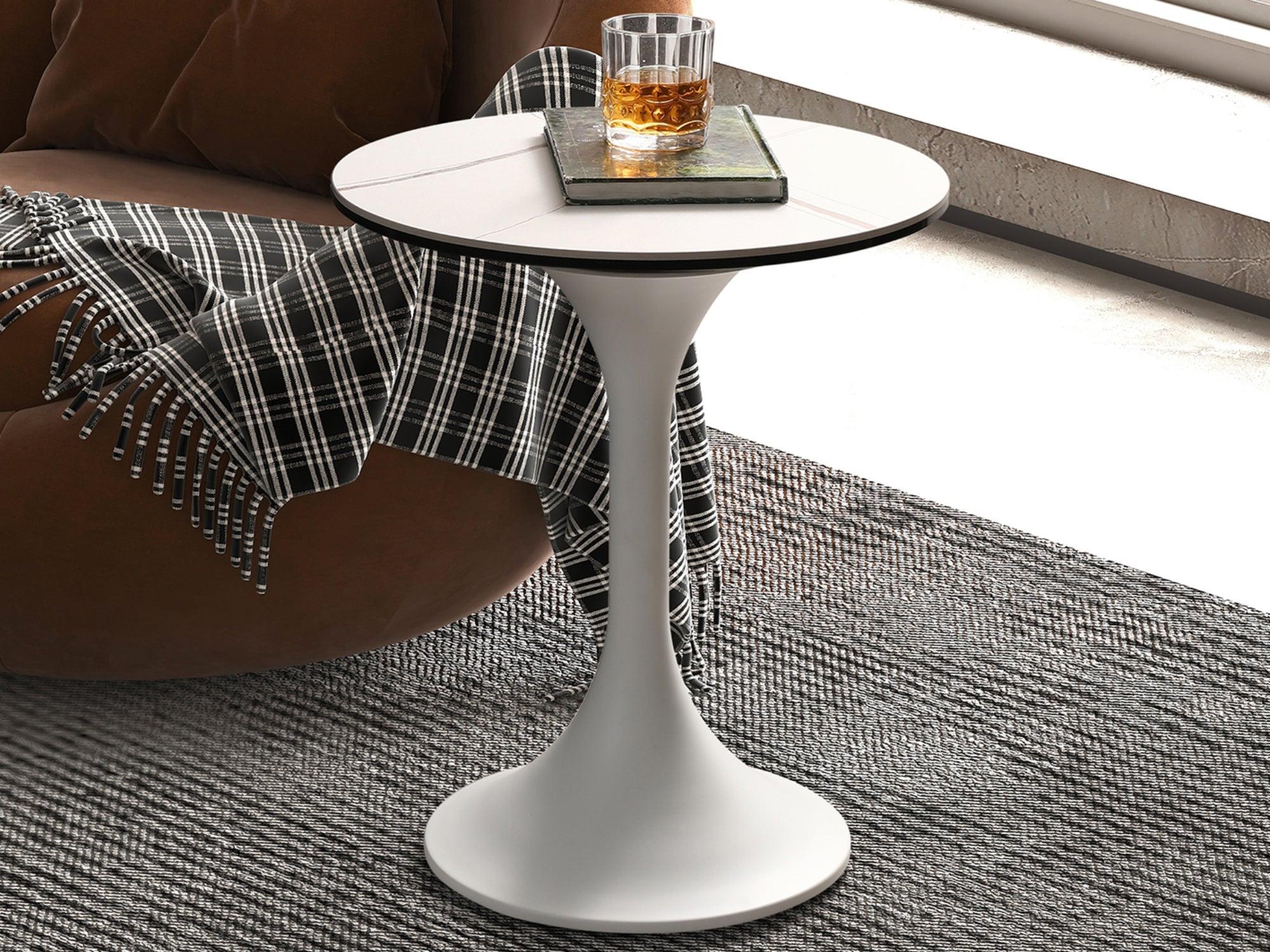 Amarosa Side Table White - Euro Living Furniture
