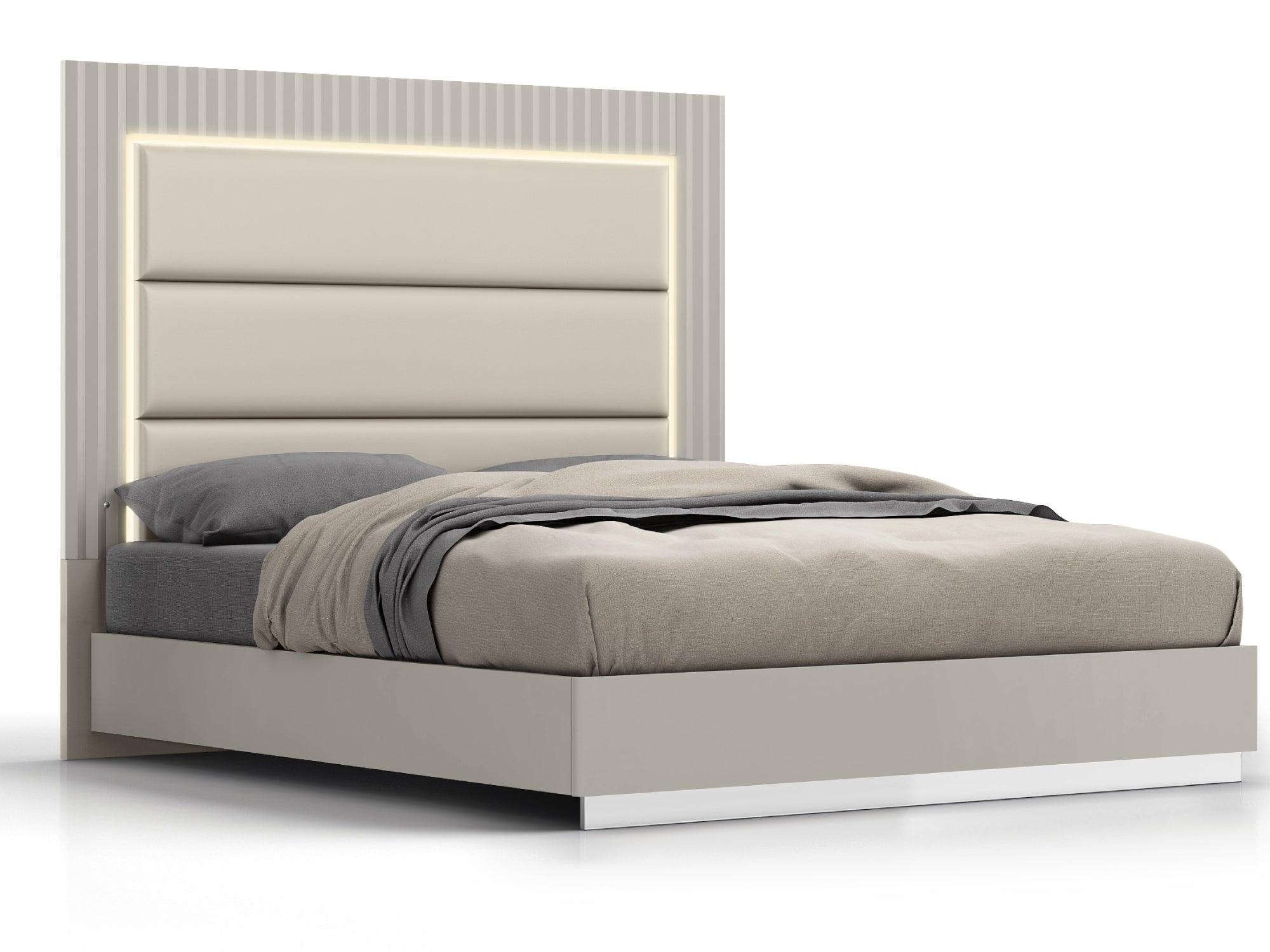 Jackson King Bed Grey - Euro Living Furniture