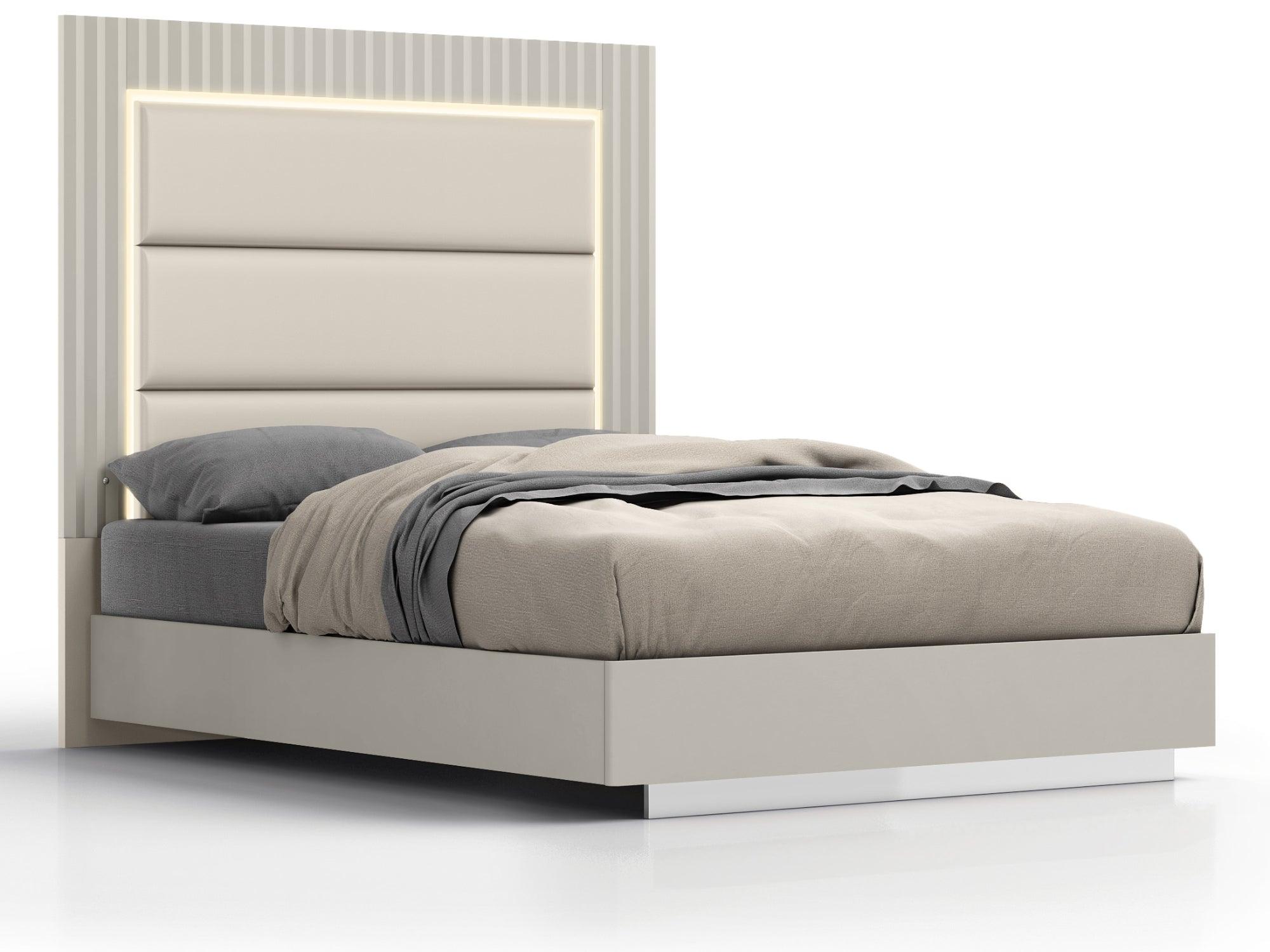 Jackson Bed Queen Grey - Euro Living Furniture