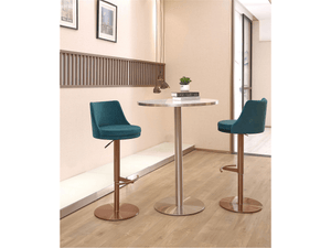 Carter Barstool Light Grey/Silver - Euro Living Furniture