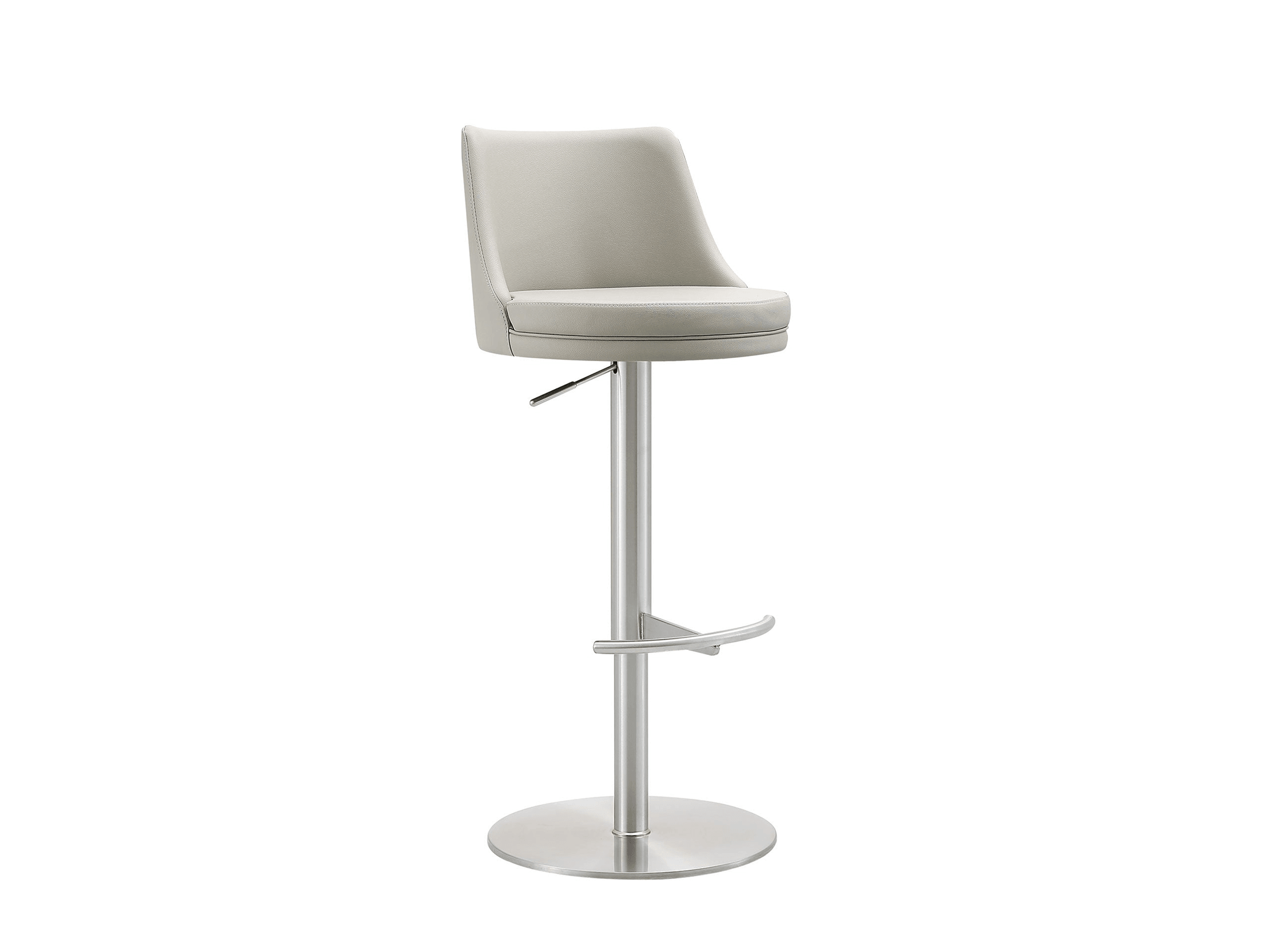 Carter Barstool Light Grey/Silver - Euro Living Furniture