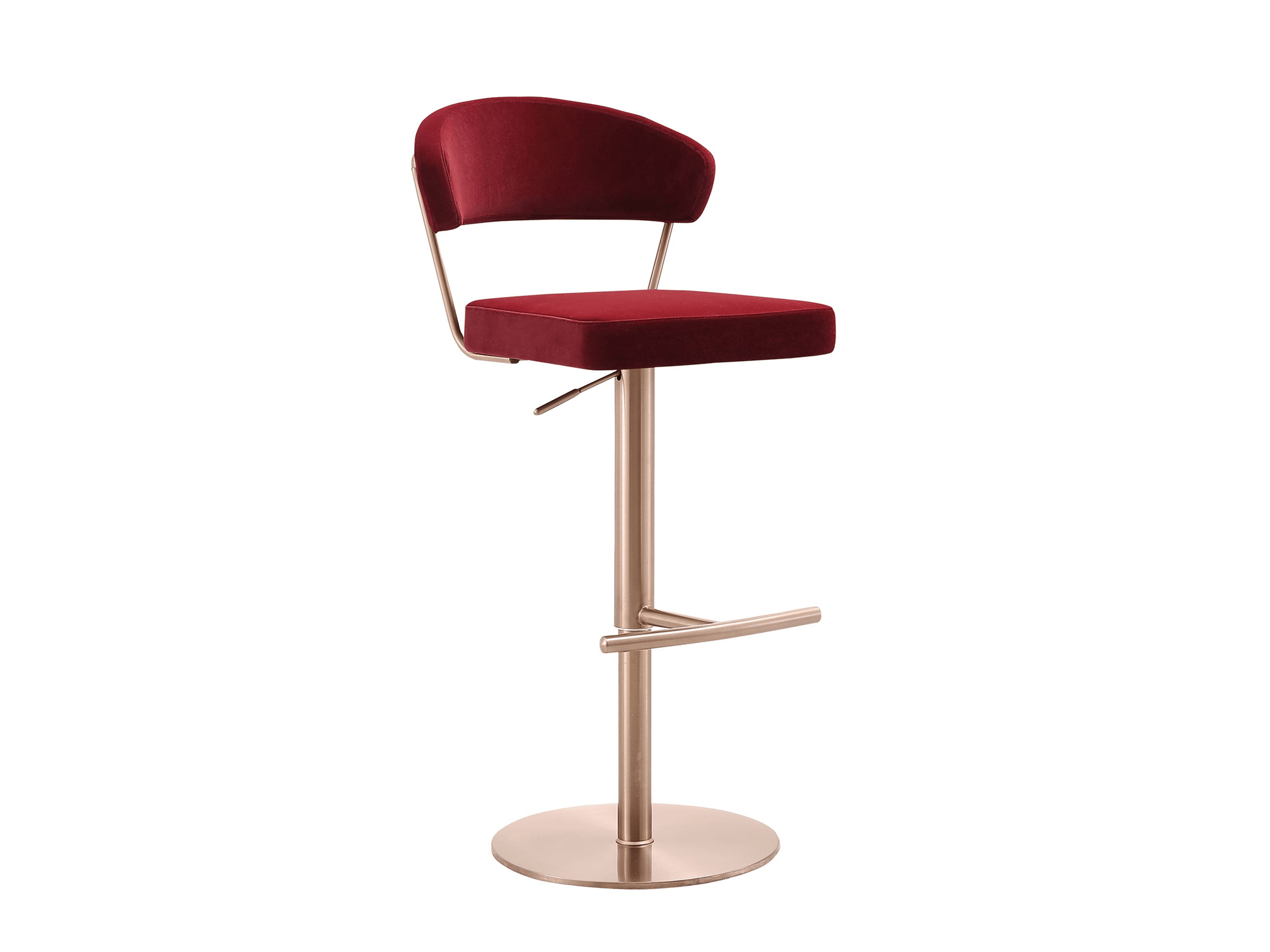 Nova Barstool Red/Rose Gold - Euro Living Furniture