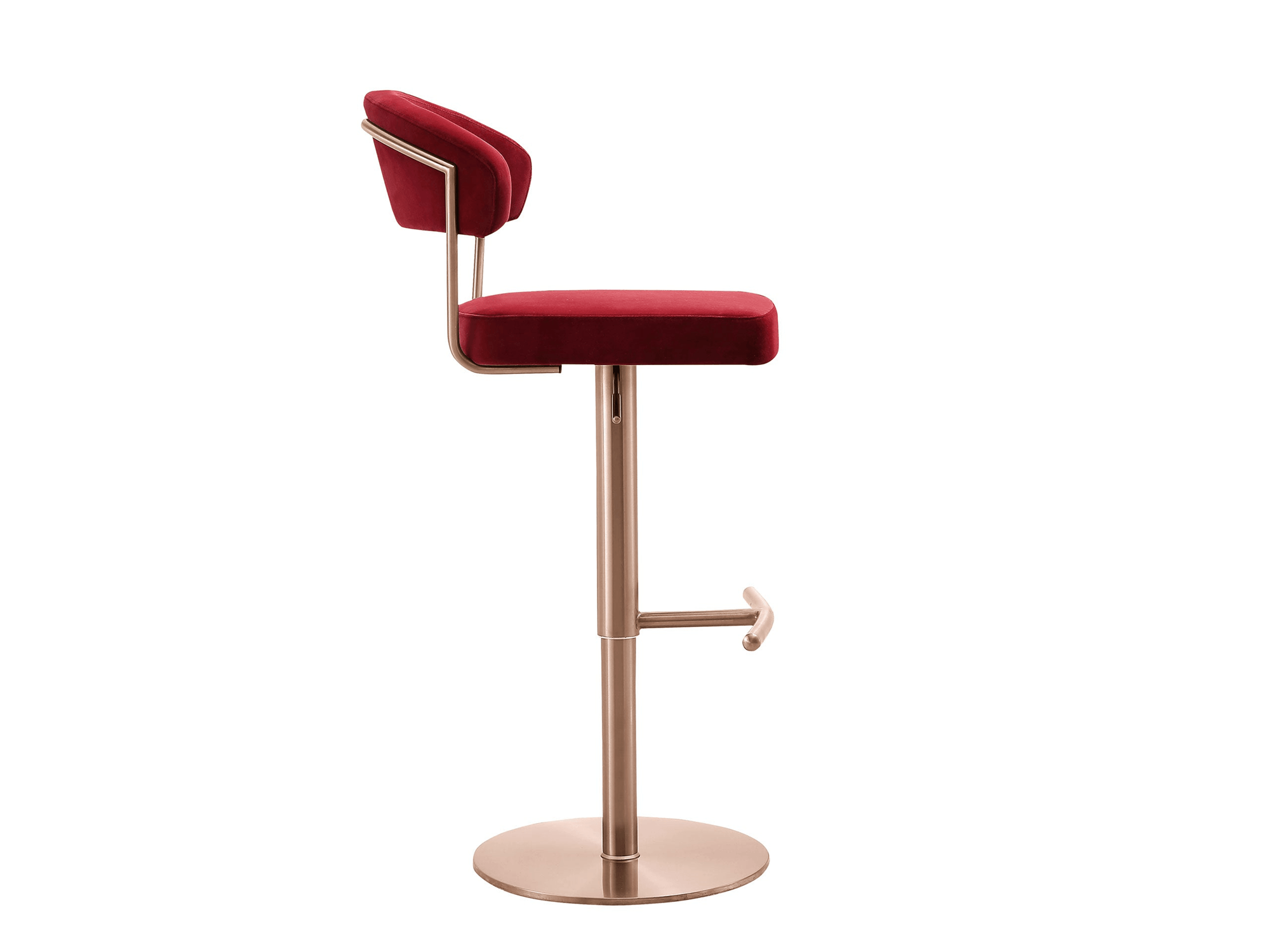 Nova Barstool Red/Rose Gold - Euro Living Furniture