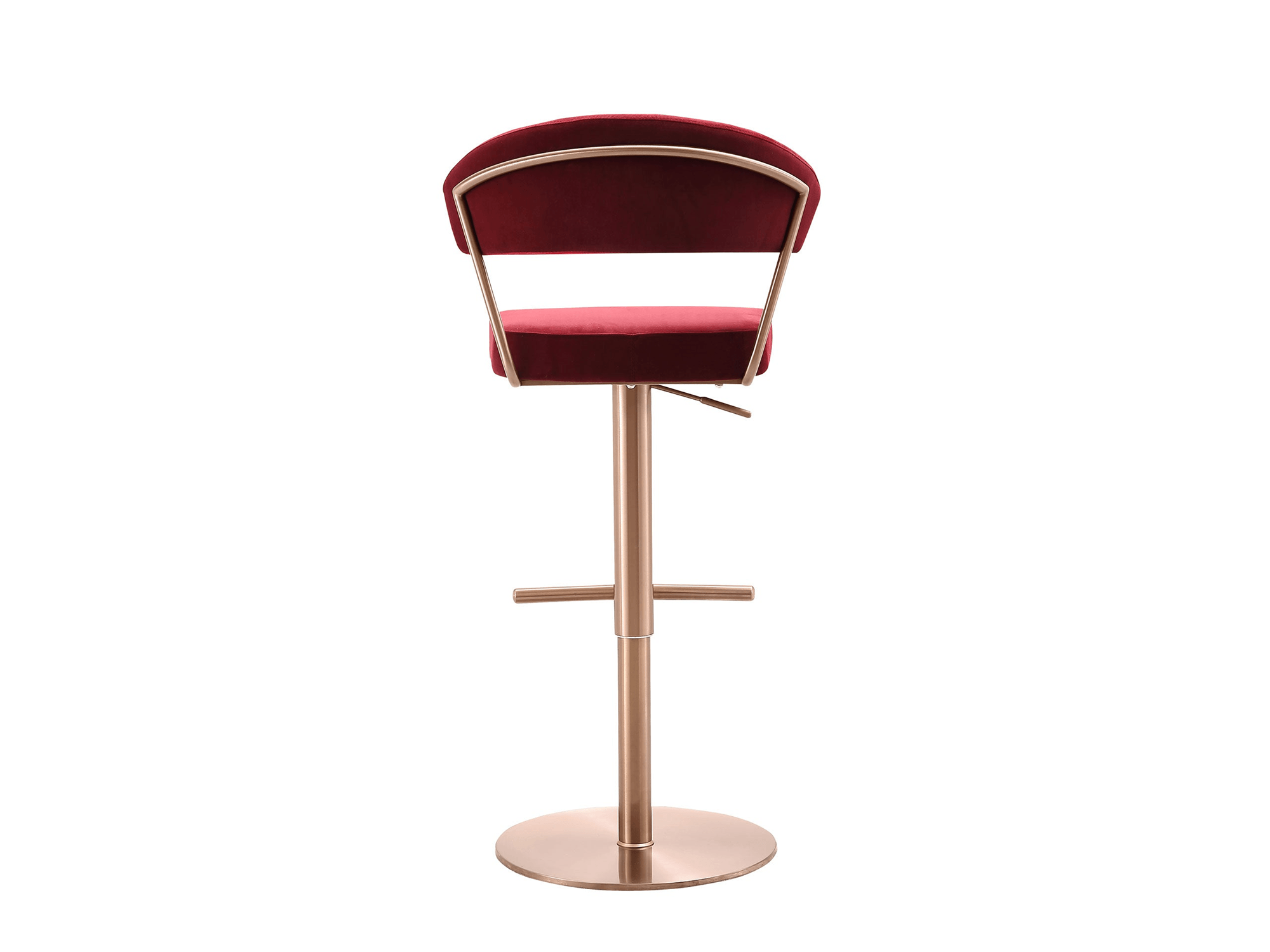 Nova Barstool Red/Rose Gold - Euro Living Furniture