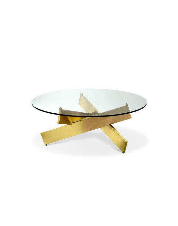 Bella Coffee Table - Gold - Euro Living Furniture