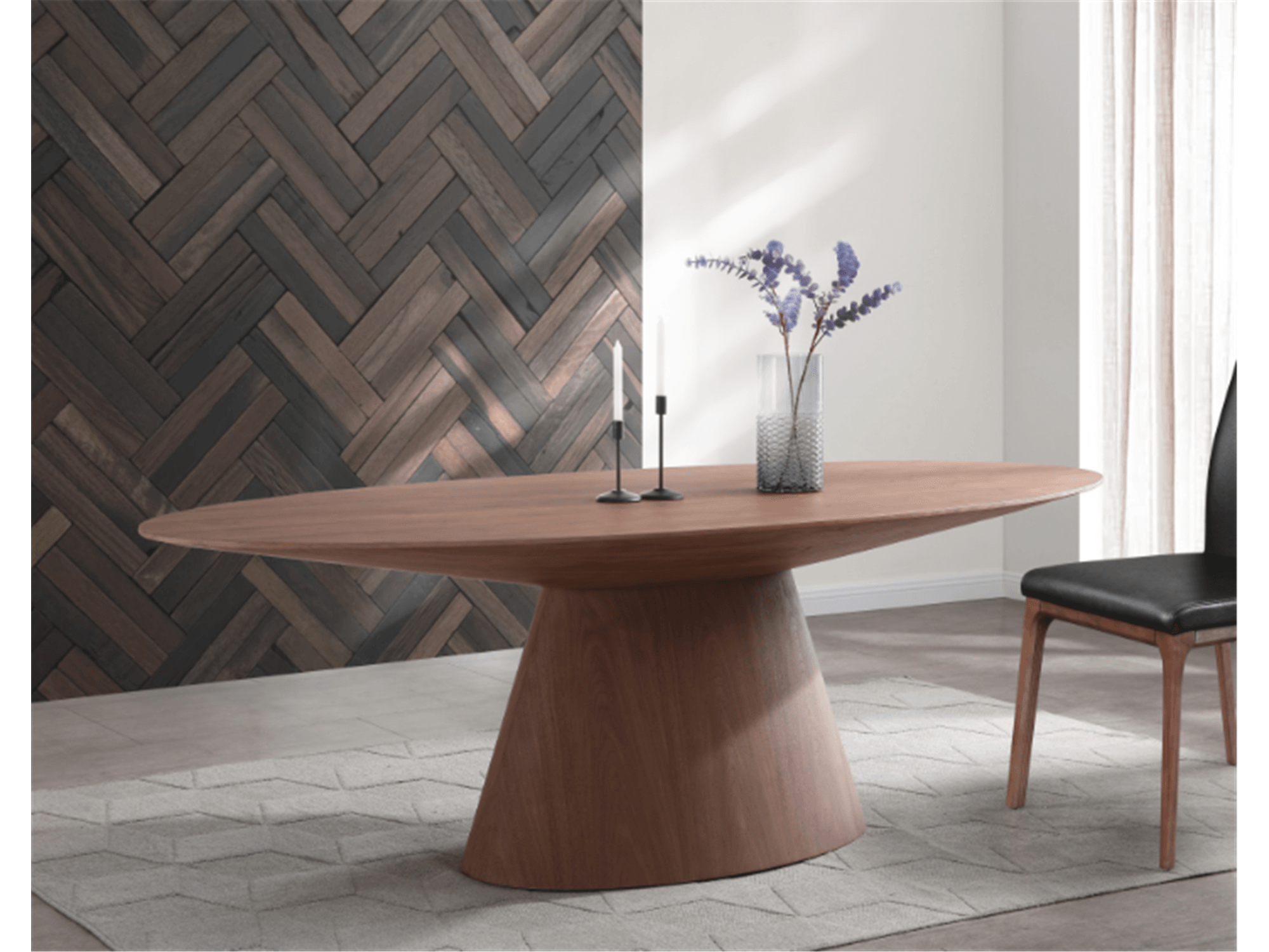 Brody Oval Dining Table - Euro Living Furniture