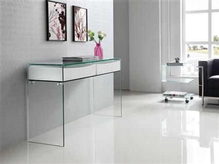 Irina Console Table in White - Euro Living Furniture